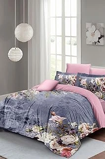 Monohome%100 Pamuk Saten Çift Kişilik Nevresim Takımı Çiçekli Bahar Desenli Pembe, Monohome36072 ürün görseli 1