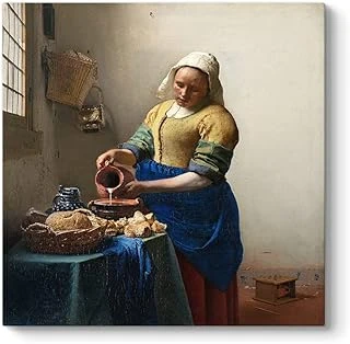 Johan Vermeer - Sütçü Kız Tablosu 80 X 80 ürün görseli 1