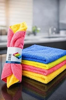 4 Adet Mikrofiber Bez Genel Temizlik Bezi Çok Amaçlı Toz Bezi ürün görseli 1