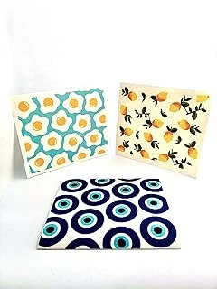 Swedish Dishcloth İsveç Bezi Renkli Desenli 3'Lü Paket, Sürdürülebilir, Tekrar Kullanılabilir, Tüm Yüzeylere Uygulanabilir, Makinede Yıkanabilir ürün görseli 1