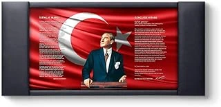 Tabloshop İstiklal Marşı Gençliğe Hitabe Atatürk Makam Panosu 200 X 100 ürün görseli 1