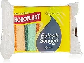 Koroplast Çift Taraflı Düz Bulaşık Süngeri 5'Li, Çizik & İz Bırakmaz, Pratik Temizlik Süngeri, Tava, Tencere, Tabak, Bardak, Çatal, Bıçak, Ocak, Tezgah, Cam & Seramik Yüzeyler ürün görseli 1