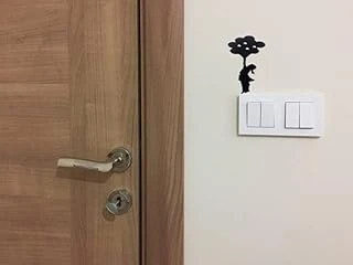 Çift Taraflı Kullanıma Uygun Balonlu Kız Duvar Sticker ürün görseli 1