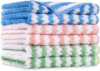 Vicloon Mikrofiber Temizleme Bezleri, 6 Adet Süper Emici Mikrofiber Temizleme Bezi, Yeniden Kullanılabilir Mikrofiber Bulaşık Bezleri, Ev, Mutfak Için Çok Amaçlı Temizlik Havluları, Boyut 25 X 25 Cm ürün görseli 1