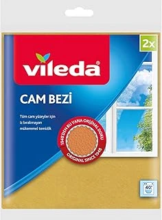 Vileda Cam Bezi, Ekstra Parlaklık, Sarı, 2'Li Paket ürün görseli 1