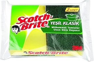 Scotch-Brite 1755948 Yeşil Klasik Bulaşık Süngeri 2'Li, Normal ürün görseli 1