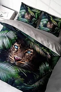 Monohome Leopar Çift Kişilik Nevresim Takımı Pamuk Saten Jungle Leopard, Monohome67304 ürün görseli 1