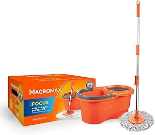 Macro Focus Otomatik Temizlik Seti, Pedalsız Döner Sıkmalı 360 Başlıklı Mikrofiber Paspas ürün görseli 1