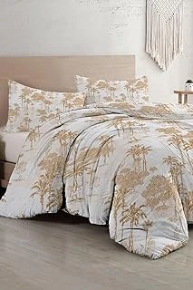 Monohome Çift Kişilik Nevresim Takımı Pamuk Saten Tuval Koleksiyonu Crane Birds Camel, Monohome33941 ürün görseli 1