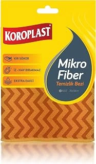 Koroplast Mikrofiber Temizlik Bezi Tekli, Hızlı Kuruyan Uzun Ömürlü Mikrofiber Bez 30X30 Cm, Yüksek Emiş Gücü, Tüy Çizik Bırakmayan Toz Temizlik Bezi, Mutfak, Ofis, Ev Araç Temizliği Için İdeal ürün görseli 1