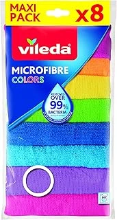 Vileda Colors Mikrofiber Bez, Çok Renkli, 8 Parça ürün görseli 1