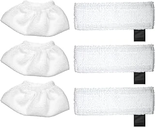 Karcher Sc2 / Sc3 / Sc4 / Sc5 Paspas Bezi Aksesuarları Için 6 Paket Bez Seti Paspas Pedlerinin Değiştirilmesi (3 Bez Nozul Kapakları 3 Mikrofiber Paspas Pedleri) ürün görseli 1