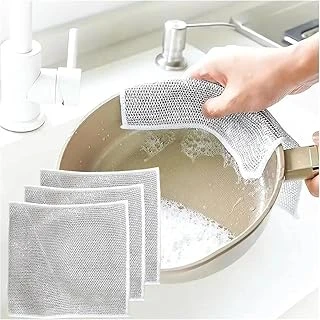 Telli Bulaşık Bezi (5 Adet Çoklu Paket) Çizdirmez Bulaşık Teli,Çok Amaçlı Ovalama Bezi (5 Adet Çoklu Paket) ürün görseli 1