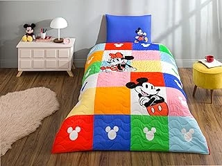 Taç Minnie & Mickey Standart Pamuk Nevresim Takımı, Çok Renkli, Tek Kişilik ürün görseli 1