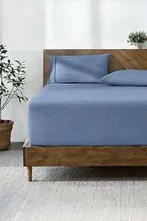 Lastikli & Hipoalerjenik Çarşaf |%100 Pamuk Çarşaf Penye Kumaş | Tek-Çift Kişilik-Battal Boy Çarşaf -Mavi-180X200, Luxcarsaf ürün görseli 1