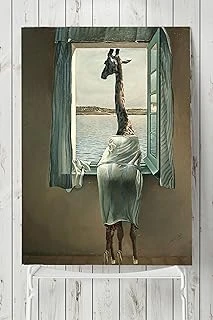 Postermanya (Pster9516) Yalnız Zürafa Sanatsal Poster (60X90Cm) ürün görseli 1