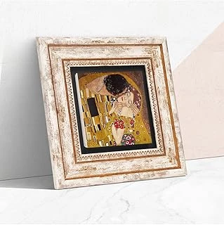 Pinecone Stone Gustav Klimt Öpücük Taş Duvar Tablosu - Çerçeveli Taş Tablo - Dekoratif Duvar Sanatı - Ev Ofis Duvar Dekoru K1-25 ürün görseli 1