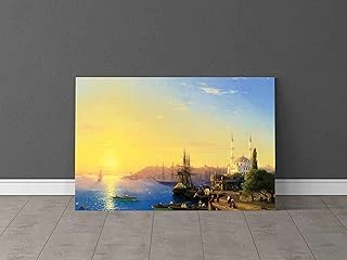 Ivan Aivazovsky-Konstantinopolis (İstanbul) Boğaziçi'Ne Bakış Kanvas Tablo, 60X100 Cm ürün görseli 1