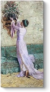 Osman Hamdi Bey - Vazo Yerleştiren Kadın Tablosu 30 X 60 ürün görseli 1