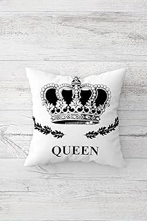 Pelangi Queen Çift Tarafı Baskılı Gizli Fermuarlı Yastık Kılıfı Kırlent Koltuk Yastık Kılıfı, Beyaz 45 X 45 ürün görseli 1