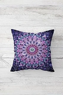 Pelangi Etnik Mandala Ametist Çift Tarafı Baskılı Gizli Fermuarlı Yastık Kılıfı Kırlent Koltuk Yastık Kılıfı, Mavi-Mor 45 X 45 ürün görseli 1
