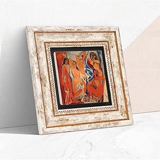 Pinecone Stone Picasso Avignonlu Kızlar Taş Duvar Tablosu - Çerçeveli Taş Tablo - Dekoratif Duvar Sanatı - Ev Ofis Duvar Dekoru T1-302 ürün görseli 1