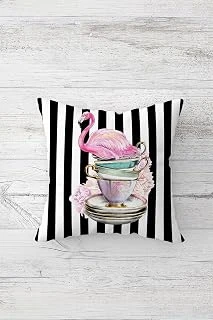 Pelangi Fincan Flamingo Desen Çift Tarafı Baskılı Gizli Fermuarlı Yastık Kılıfı Kırlent Koltuk Yastık Kılıfı, Pembe-Siyah 45 X 45 ürün görseli 1