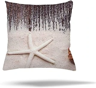 Pelangi Kuş Tüyü Yaprak Desen Etnik Gizli Fermuarlı Yastık Kılıfı Kırlent Kılıfı Koltuk Yastık Kılıf, Bej-Koyu Kahverengi 45 X 45 ürün görseli 1