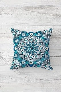Pelangi Etnik Mandala Desenli Çift Tarafı Baskılı Gizli Fermuarlı Yastık Kılıfı Kırlent Koltuk Yastık Kılıfı, Turkuvaz-Beyaz 45 X 45, 24691219845451 ürün görseli 1