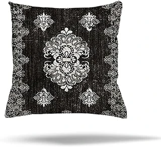 Pelangi Osmanlı Göbek Desen Gizli Fermuarlı Yastık Kılıfı Kırlent Kılıfı Koltuk Yastık Kılıfı, Koyu Gri 45 X 45 ürün görseli 1