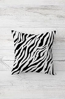 Pelangi Zebra Desenli Çift Tarafı Baskılı Gizli Fermuarlı Yastık Kılıfı Kırlent Koltuk Yastık Kılıfı, Siyah-Beyaz 45 X 45, 24691183045451 ürün görseli 1
