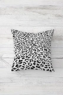 Pelangi Siyah Beyaz Leopar Desen Çift Tarafı Baskılı Gizli Fermuarlı Yastık Kılıfı Kırlent Yastık Kılıfı, Siyah-Beyaz 45 X 45 ürün görseli 1
