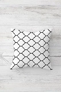 Pelangi Geometrik Damla Desen Çift Tarafı Baskılı Gizli Fermuarlı Yastık Kılıfı Kırlent Koltuk Yastık Kılıfı, Beyaz-Siyah 45 X 45 ürün görseli 1