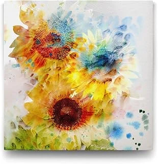Soyut Ayçiçeği Tablosu - 80X80Cm ürün görseli 1