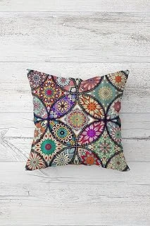 Pelangi Etnik Desenli Çift Tarafı Baskılı Gizli Fermuarlı Yastık Kılıfı Kırlent Koltuk Yastık Kılıfı, Pembe-Mavi-Mor 45 X 45, 24691185645451 ürün görseli 1