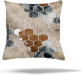 Pelangi Patchwork Çiçek Desen Etnik Gizli Fermuarlı Yastık Kılıfı Kırlent Kılıfı Koltuk Yastık Kılıfı, Gri-Bej 45 X 45 ürün görseli 1