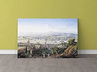Carlo Bossoli-İstanbul'A Bakan Türkler Kanvas Tablo, 70X110 Cm ürün görseli 1