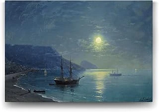 Ivan Ayvazovski - Evening In Crimea Tablosu - 45X30Cm ürün görseli 1