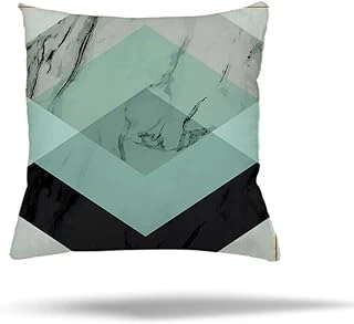 Pelangi Geometrik Desen Yapraklı Gizli Fermuarlı Yastık Kılıfı Kırlent Kılıfı Koltuk Yastık Kılıfı, Su Yeşili 45 X 45 ürün görseli 1