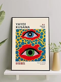Postermanya Yayoi Kusama Eyes, Gözler, Pop Art. Sanatsal Çerçeveli Tablo - Çerçeveli Poster ürün görseli 1