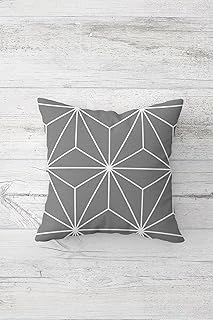 Pelangi Gri Geometrik Desen Çift Tarafı Baskılı Gizli Fermuarlı Yastık Kılıfı Kırlent Koltuk Yastık Kılıfı, Gri 45 X 45 ürün görseli 1
