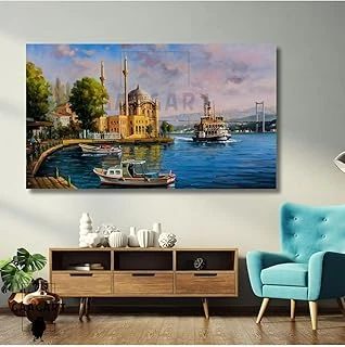 Gaagart Tekli Yatay Kanvas Duvar Tablosu İstanbul Manzara Resmi, 90 X 60 ürün görseli 1