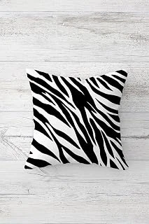Pelangi Zebra Desenli Çift Tarafı Baskılı Gizli Fermuarlı Yastık Kılıfı Kırlent Koltuk Yastık Kılıfı, Siyah-Beyaz 45 X 45, 24691246045451 ürün görseli 1