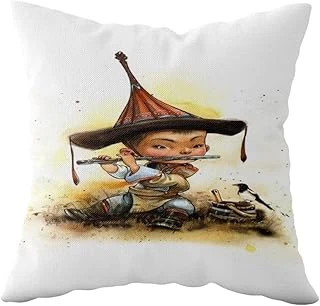 Pelangi Etnik Desenli Çift Taraflı Gizli Fermuarlı Yastık Kılıfı Kırlent Koltuk Yastık Kılıfı, Beyaz 43 X 43 ürün görseli 1