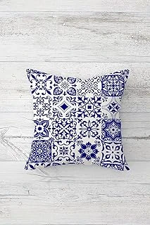 Pelangi Çini Motifli Çift Tarafı Baskılı Gizli Fermuarlı Yastık Kılıfı Kırlent Koltuk Yastık Kılıfı, Çok Renkli 45 X 45 ürün görseli 1