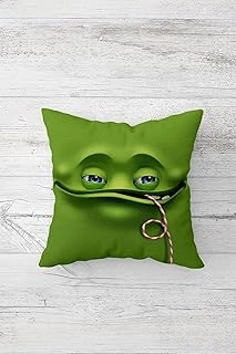 Pelangi Komik Emoji Çift Tarafı Baskılı Gizli Fermuarlı Yastık Kılıfı Kırlent Koltuk Yastık Kılıfı, Yeşil 45 X 45 ürün görseli 1