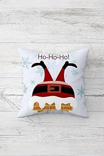 Pelangi Noel Baba Yılbaşı Çift Tarafı Baskılı Gizli Fermuarlı Yastık Kılıfı Kırlent Koltuk Yastık Kılıfı, Beyaz-Mavi-Kırmızı 45 X 45 ürün görseli 1