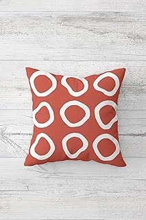 Pelangi Geometrik Desenli Çift Tarafı Baskılı Gizli Fermuarlı Yastık Kılıfı Kırlent Koltuk Yastık Kılıfı, Nar Çiçeği 45 X 45, 24691146745451 ürün görseli 1