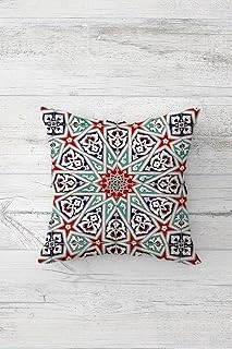 Pelangi Geometrik Etnik Desen Çift Tarafı Baskılı Gizli Fermuarlı Yastık Kılıfı Kırlent Koltuk Yastık Kılıfı, Kırmızı-Lacivert 45 X 45 ürün görseli 1