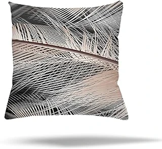 Pelangi Çiçek Kaz Ayağı Kuştüyü Desen Gizli Fermuarlı Yastık Kılıfı Kırlent Kılıfı Koltuk Yastık Kılıfı, Pembe-Siyah 45 X 45 ürün görseli 1